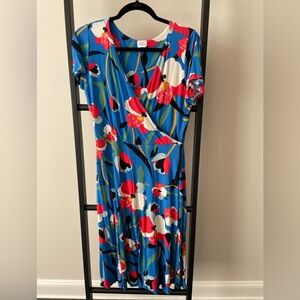 Sigrid Olsen Blue Floral Midi Dress